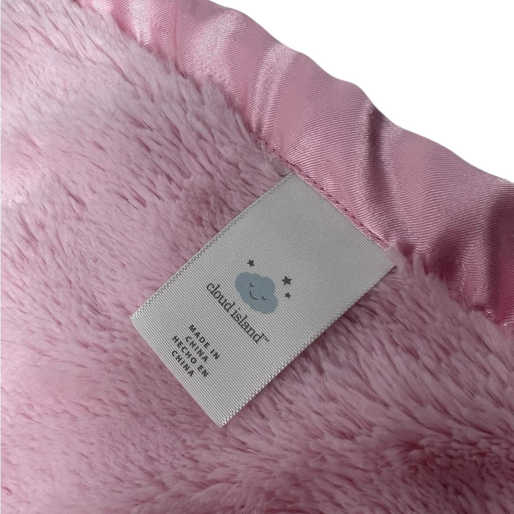Pink and white Polka Dot Target Cloud Island Bunny Security Blanket - Picture 5 of 7